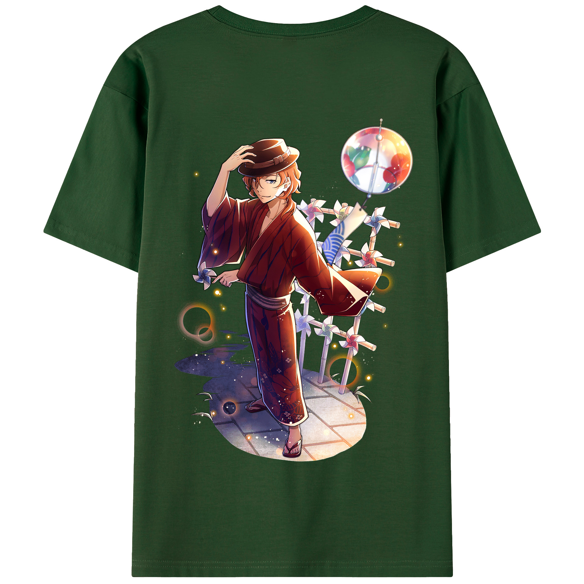 （画像用） 文豪ストレイドッグス Bungo Stray Dogs 綿100％半袖Tシャツ（背面プリント）